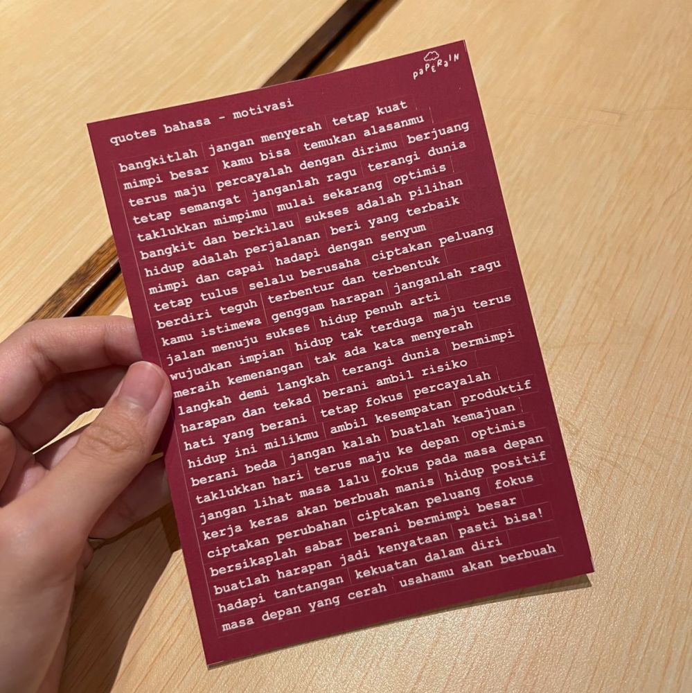 quote bahasa romansa sticker sheet